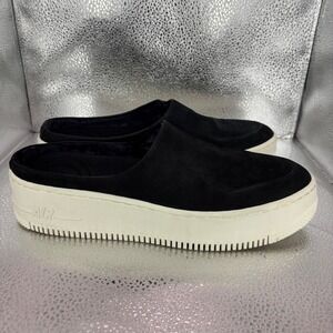 Nike Air Force 1 Sage Low Mule Black Suede Platform Sneaker BV8249001 Womens 8.5